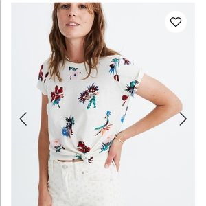 COPY - Madewell white knot-front tee Tshirt Hawai…